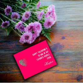 Modern rosa i färgadens hjärta i kärlek du vykort