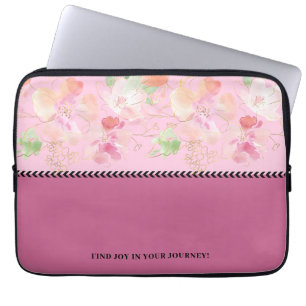 Modern Rosa inspirationcitat Laptop sleeve
