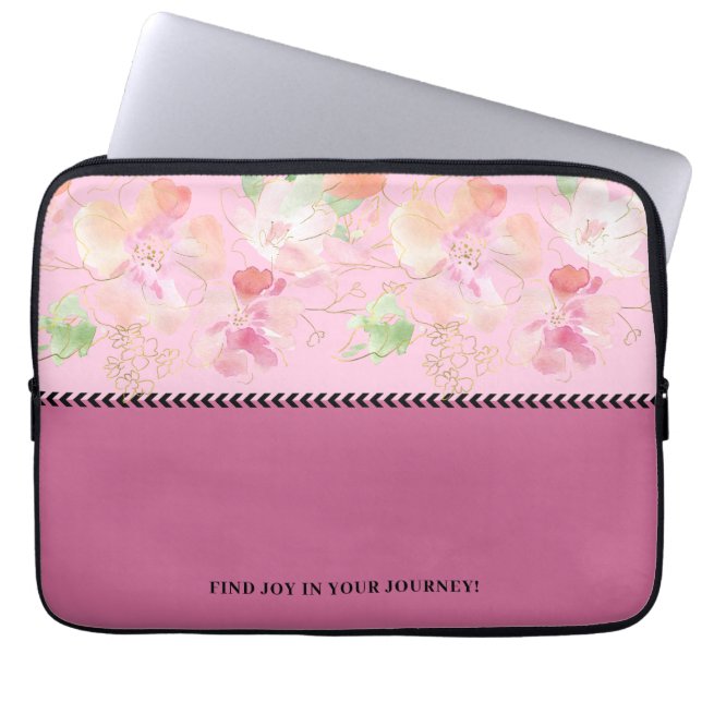 Modern Rosa inspirationcitat Laptop sleeve (Framsidan)