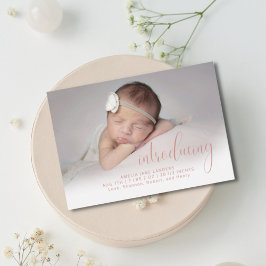 Modern Rosa Introduktion av fotoskript, enkel föde Meddelande