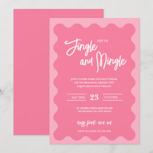 Modern Rosa Jingle Mingle Höstfest Inbjudan