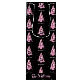 Modern Rosa Julgran Anpassat namn svart