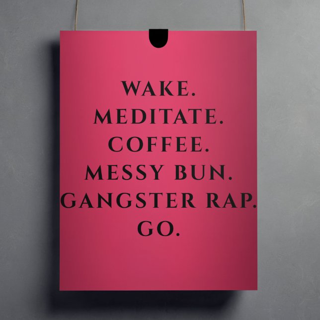 Modern Rosa-kaffe och Messy Bun-fetstil Poster (Skapare uppladdad)