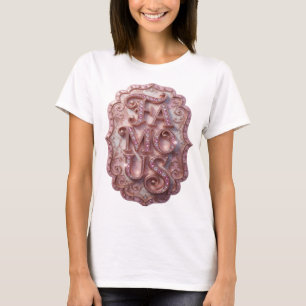 Modern Rosa KÄND Slogan Design T Shirt