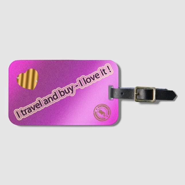 Modern Rosa Kärlek Bagagebricka (Framsida horisontal)