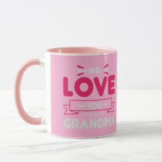 Modern Rosa Kärleksbanner Typografisk Kaffemugg