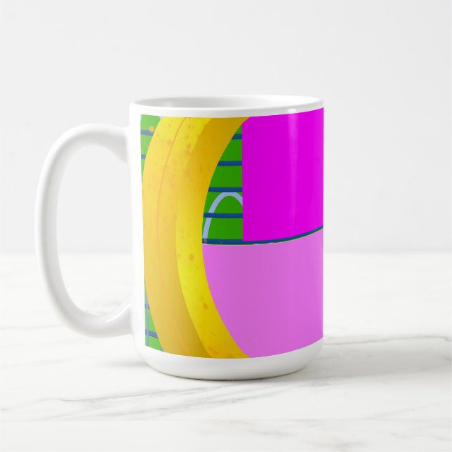Modern Rosa-kvadrattid Kaffemugg (Vänster)