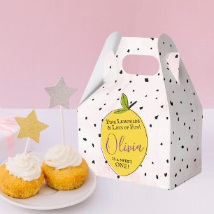 Modern Rosa Lemonade 1:a födelsedag Presentaskar