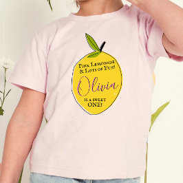Modern Rosa Lemonade 1:a födelsedag T Shirt