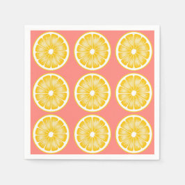 Modern Rosa Lemonade & Gult Pappersservett