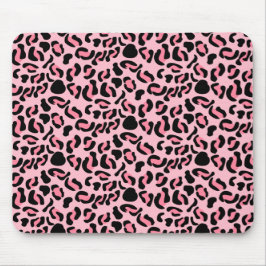 Modern rosa leopardmönster djur musmatta
