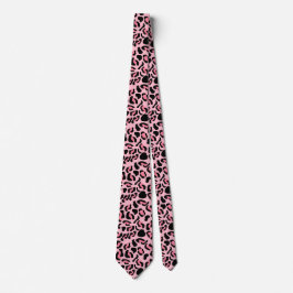 Modern rosa leopardmönster djur slips