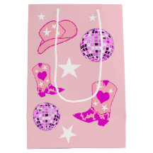 Modern Rosa Lila Disco Boll Cowgirl Hat Boots