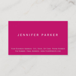 Modern Rosa Lila enkelt vanligt Affärskort Visitkort