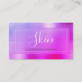Modern Rosa Lila Foil Skin Care Visitkort