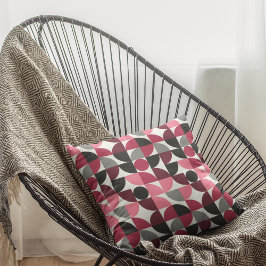 Modern Rosa Lila Magenta Geometric Mönster Kudde