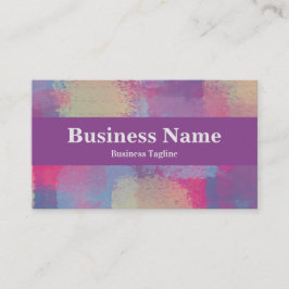 Modern Rosa & Lila Patchwork Abstract Design Visitkort