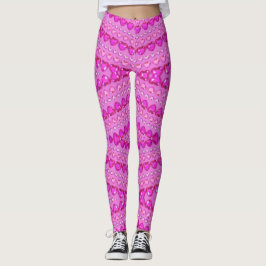 Modern Rosa Lilac Heart Abstrakt Söt Ballerina Leggings