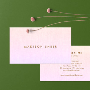 Modern Rosa Linen Beauty Stylist Ombre Visitkort