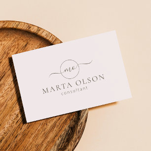 Modern rosa, logotyp Affärskort Visitkort