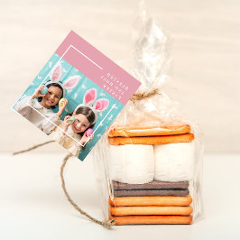 Modern Rosa Lycklig Blästat Påsk | Fotogåva Gåvor Etiketter