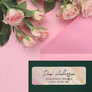 Modern  Rosa Makeup-returadressetikett Returadress Etikett