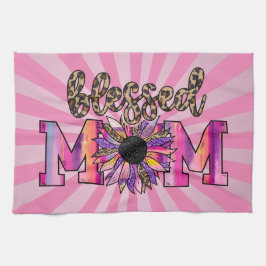 Modern Rosa Mamma Blommigt Kökshandduk