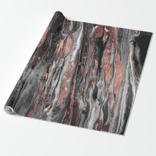 Modern rosa marbleized guldabstrakt målar presentpapper
