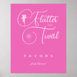 Modern Rosa-minimalistfiender Fairy Favoriter Poster