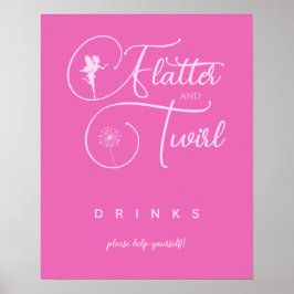 Modern Rosa-minimalistisk mjölkdryck Poster