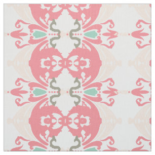 Modern Rosa Mint Grått Blommigt Anpassningsbar Fab Tyg