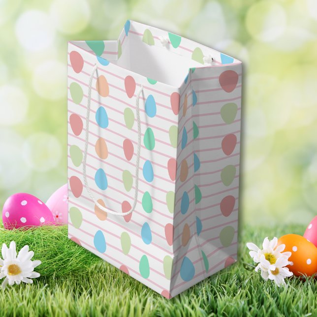 Modern rosa mode Påsk (Modern pink fashion Easter Medium Gift Bag)