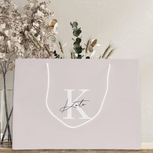 Modern Rosa Monogram Bridesmaid Frieri Gift Bag