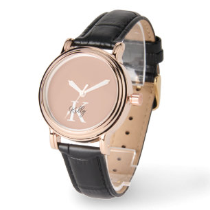 Modern Rosa, monogram-skript Armbandsur