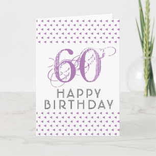 Modern Rosa Mönster 60-årsdag Kort