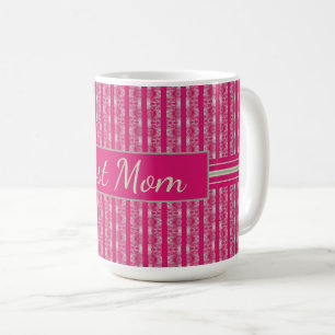 Modern Rosa Mönster Kaffemugg