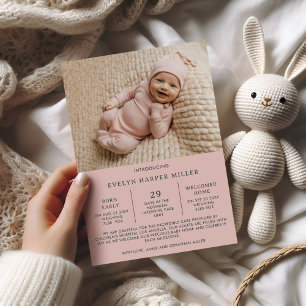 Modern Rosa NICU Utexaminerad Prematur Födelse Fot Meddelande