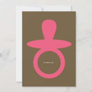 Modern Rosa och brun Flicka-inbjudan Inbjudningar