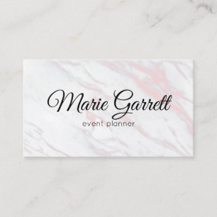 Modern rosa och grå marmor visitkort