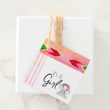 Modern Rosa och Grått Elephant Monogram-Anpassning