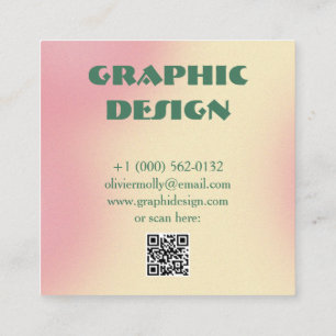 Modern rosa och grön gradient visitkort