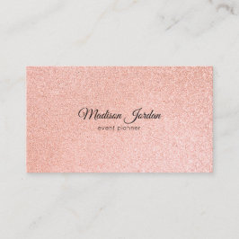 Modern Rosa och Guld Marble Glitter Visitkort