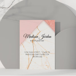 Modern Rosa och Guld Marble Magnetic
