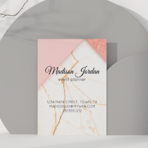 Modern Rosa och Guld Marble Magnetic