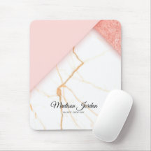 Modern Rosa och Guld Marble