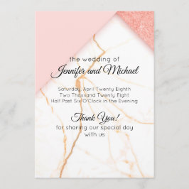 Modern Rosa och Guld Marble Program