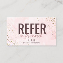 Modern Rosa och Guld Se ett vänkort