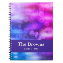 Modern Rosa- och Lila Circles Abstrakt design Anteckningsbok