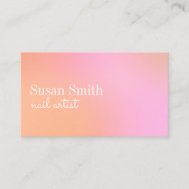 Modern rosa- och orange-spikartist med ljus överto visitkort