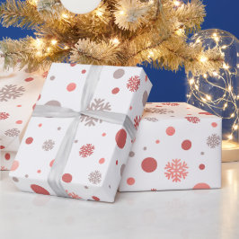 Modern rosa och vit god jul presentpapper